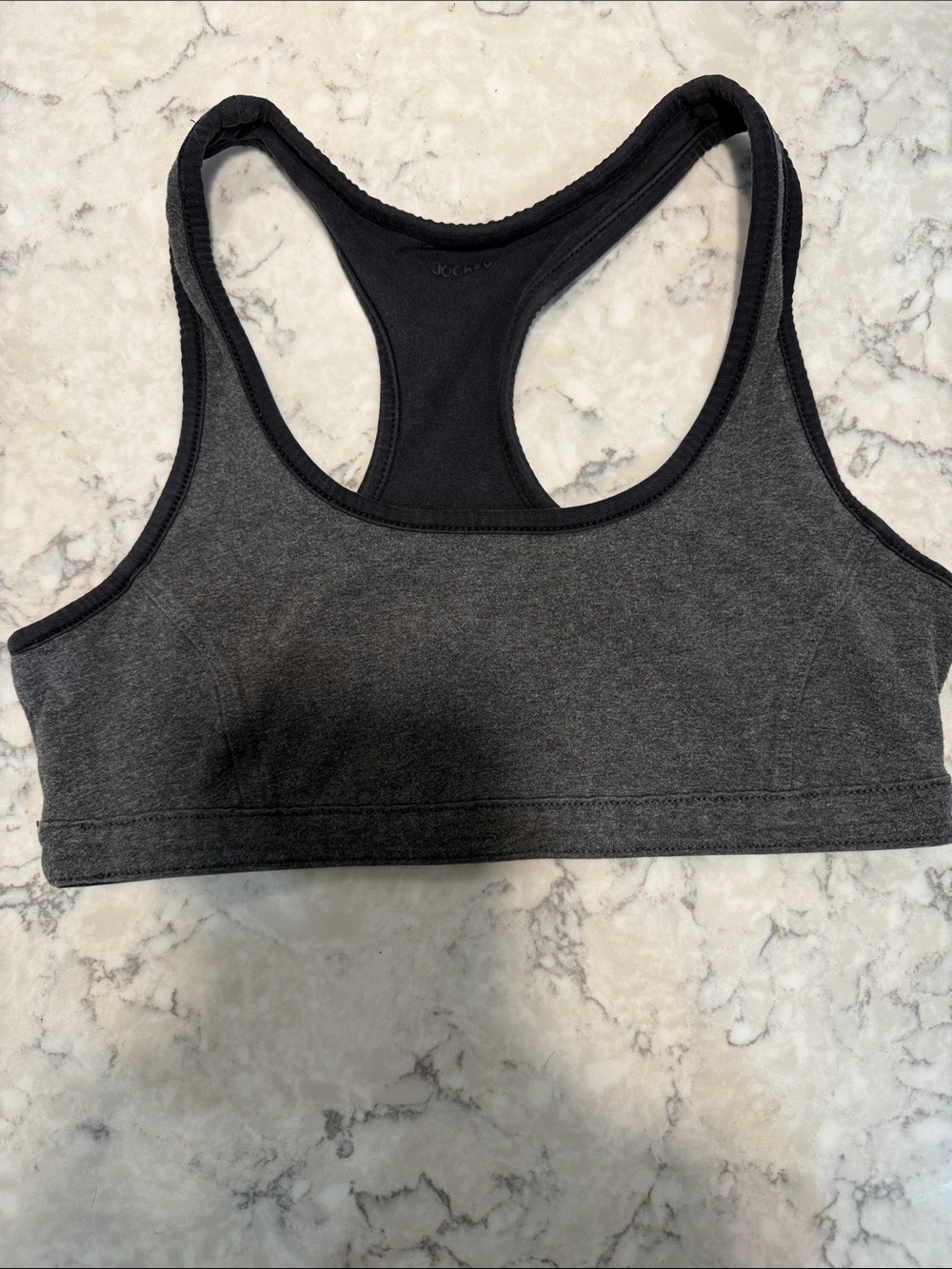 Jockey Black & Grey Racerback Reversible Sports Bra/Size M